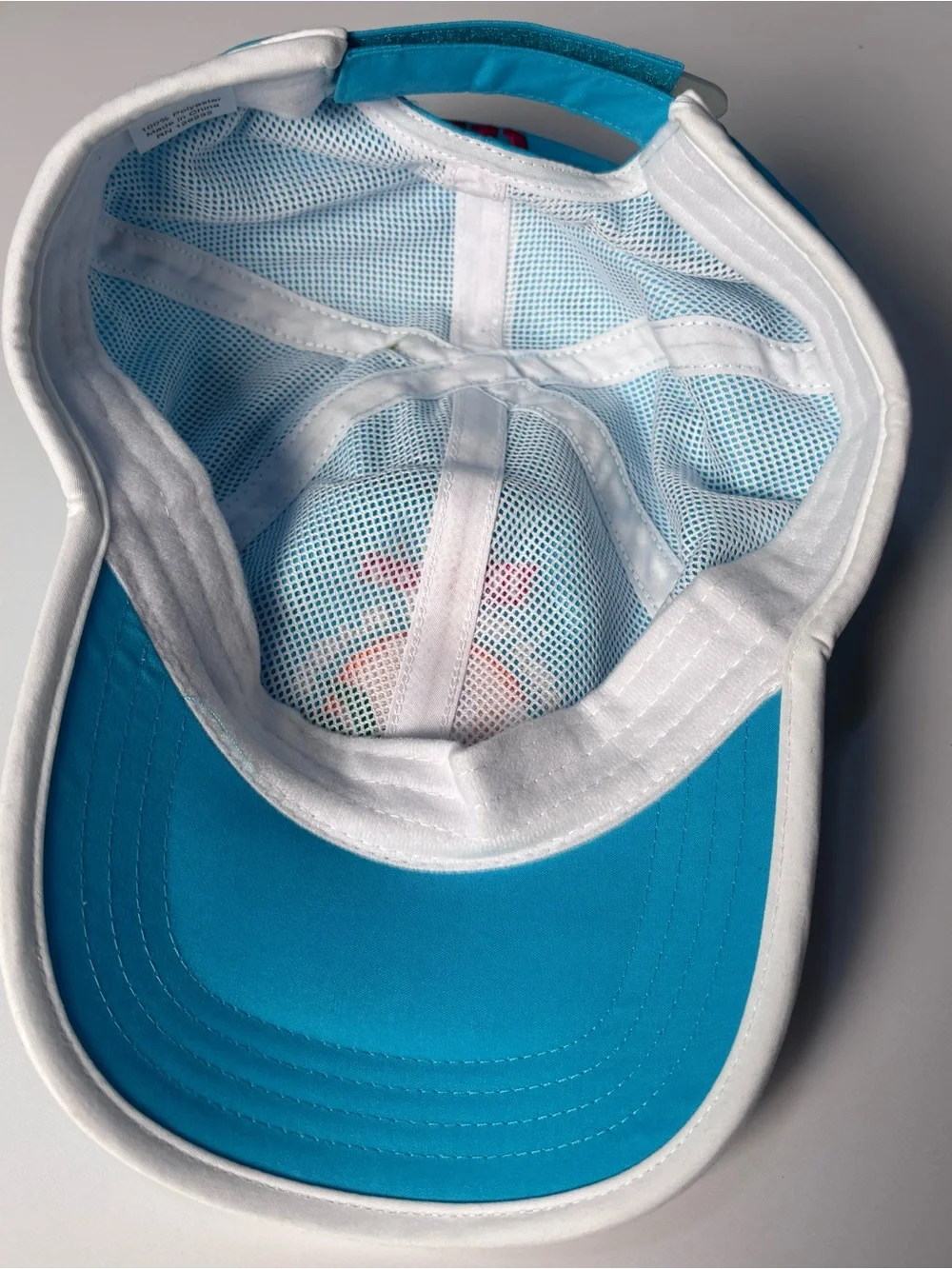 Vintage Wilson Tennis Cap in Electric Blue with Orange Logo